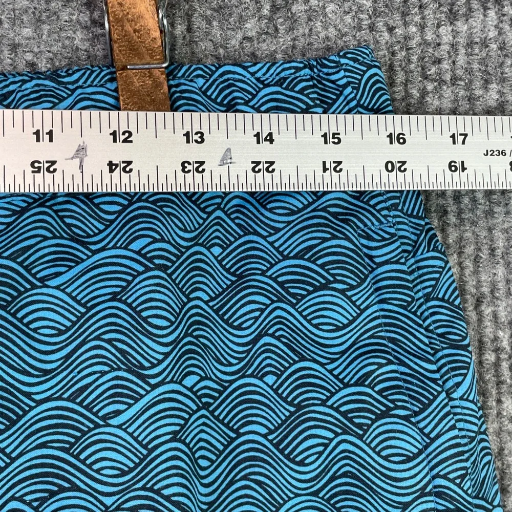 Mack Weldon Swim Trunks Mens Medium Blue Wave Print Board Shorts Lined 6